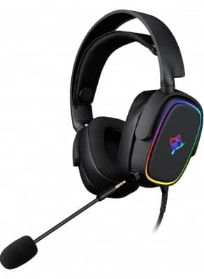 Diadema                                                      Gamer Yeyian Ydg-33405 Proud Serie 3500 Rgb/3.5mm/micro/negro