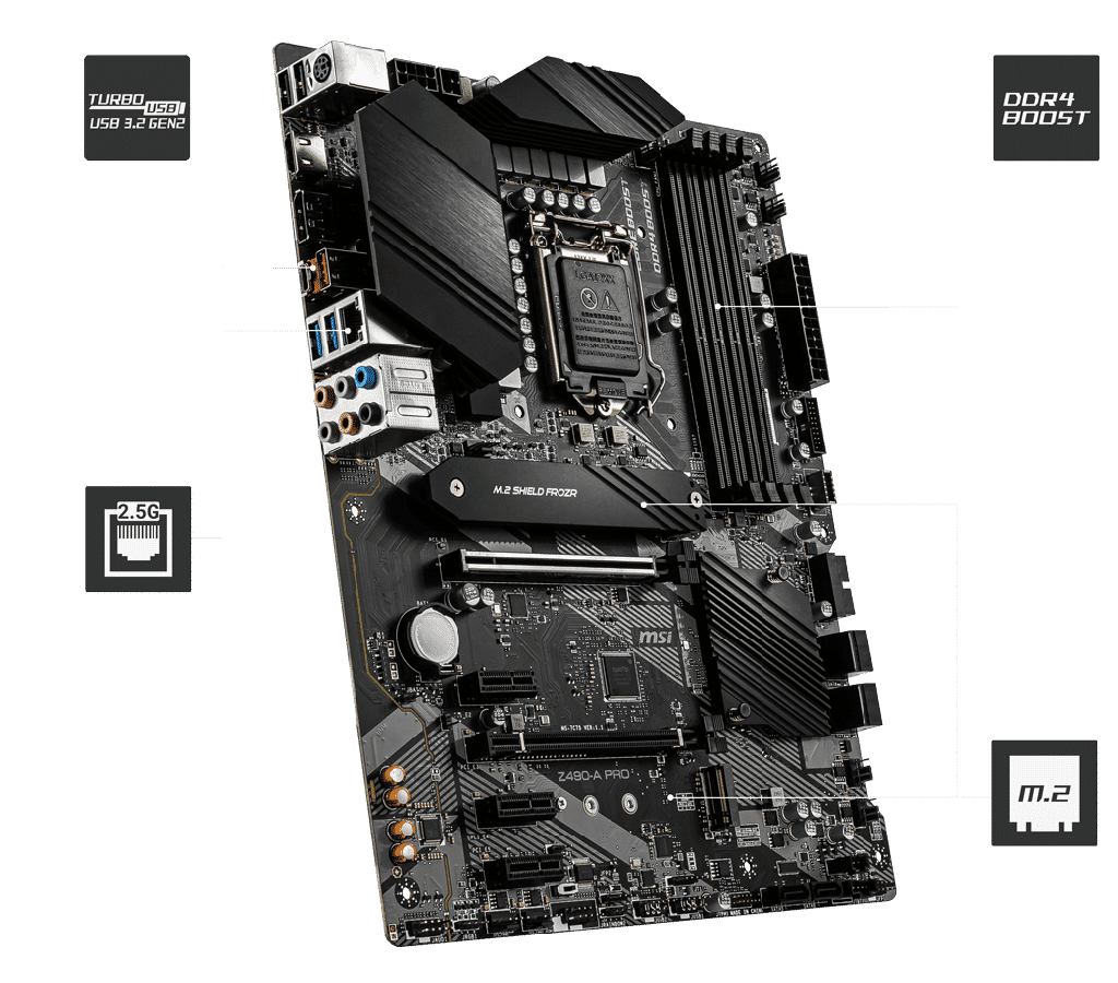 Tarjeta  Madre MSI Z490-a Pro 10th Gen Socket 1200