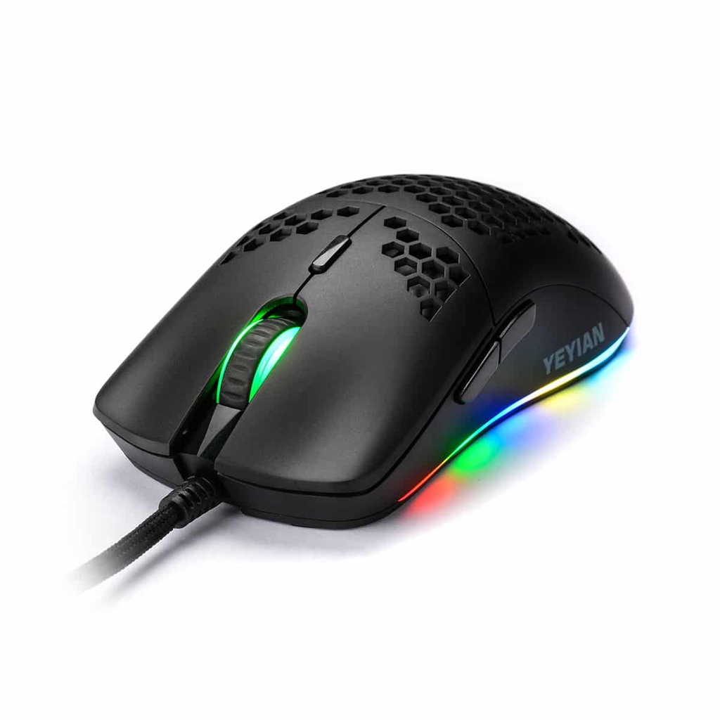 Mouse Gamer Yeyian Ymg-24310 Links 3000, Rgb, 6 Bot,usb,7200 Dpis Negr