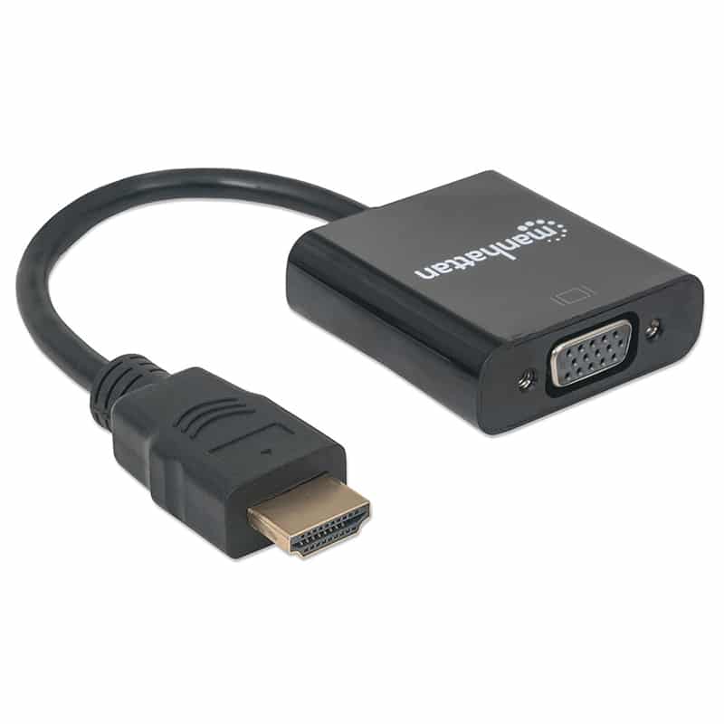 Convertidor  Manhattan Video HDMI A Svga, Negro, Bolsa 151467 Pue
