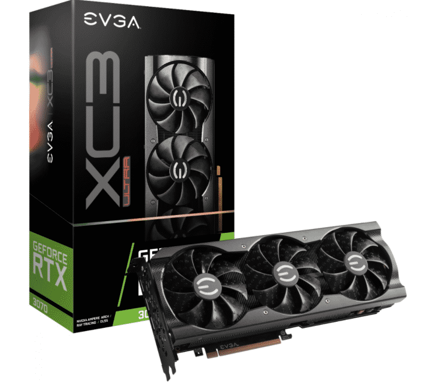 Tarjeta   De Video Nvidia Geforce Evga Rtx 3070 8gb Gddr6 XC3 Ultra Gaming 08g-p5-3755-kl