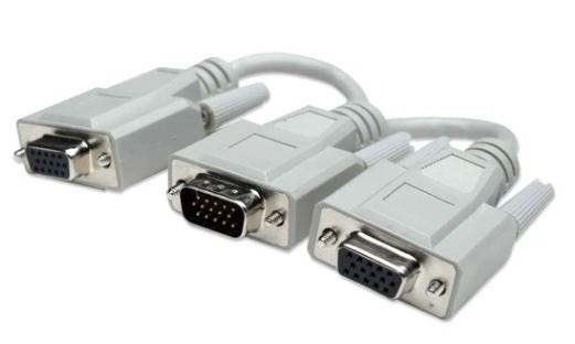 Cable Y para Video (328302) HD15 Macho a 2X HD15 Hembra - 15 cm.