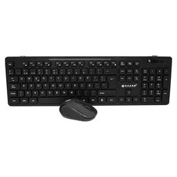 [KITNCB170] Kit Teclado y Mouse Naceb Technology NA-0123 - 104 teclas, Negro, 8 - 10 mts