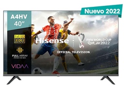 [PANHSE1340] Televisor Hisense 40A4HV - 40 pulgadas, LED FHD, 1920 x 1080 Pixeles, SMART VIDAA