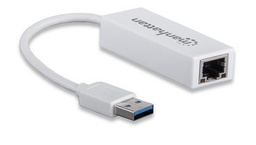 [TARITL710] Tarjeta de Red USB - Ethernet MANHATTAN 506731 - USB 2.0, RJ-45, Macho/hembra, Color blanco
