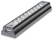 [ACCITL2900] Hub                                                                                                                                                                                                                                                                                                                                                                                                                                                                              Usb Manhattan 161572 - Negro, 10 Puertos