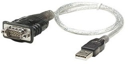 [ACCITL1165] Convertidor                                                                                                                                                                                                                                                                                                                                                                                                                                                                            De Usb A Serial Manhattan 205153 - 0, 45 M, Transparente, Rs-232, Usb 2.0 A, Macho/macho
