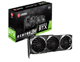 [Dim-ventus3070-3X] Tarjeta   De Video MSI Nvidia Geforce RTX 3070 8gb Gddr6 3x OC Lhr