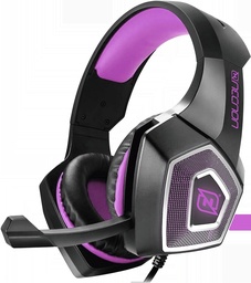 [NPAGDR13VI] Diadema Necnon Gaming Over-ear Nbhg  Flexible/vibracion/alambr. Fucsia