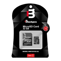 [7500619009829-B] Memoria                                                                                                                                                                                                                                                                                                                                                                                                                                                                                                                                                                                                                                                                                                                                                                                                                                                                                                                                                  Micro Sd Blackpcs Cl10 32gb C/adaptador (mm10101a-32)