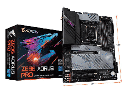 [Dim-aorus-pro-z690] Tarjeta Madre GIGABYTE AORUS PRO LGA 1700 Intel Z690 ATX para DDR5, Quad M.2, PCIe 5.0, USB 3.2 Gen2X2 Type-C, WiFi 6, 2.5GbE LAN
