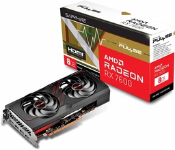 [11324-01-20G] Tarjeta De Video Sapphire Pulse Rx7600 Gaming Oc 8g Gddr6 11324-01-20g