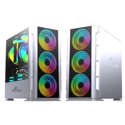 [YCH-042820] Gabinete                                                                                                                                                                                                                                                                                                                Yeyian Ych-042820 Haizen 2500 Microatx 3vent Argb/mesh/blanco