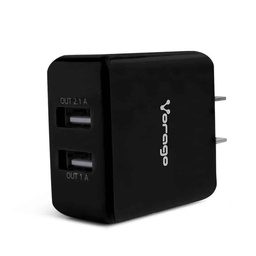 [7502266676775-V] Cargador Para Pared Vorago 2 Puertos Usb 2.0 Negro Au-106-bk