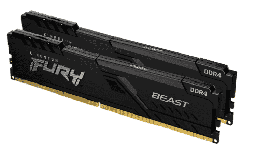 [Dim-KF432C16BBK2/16] Kit Memoria RAM Kingston Fury Beast KF432C16BBK2/16 Black DDR4, 3200MHz, 16GB (2 x 8 GB), CL16, XMP