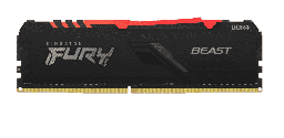 [Dim-KF436C17BBA/8] Memoria   Ram Kingston Fury Beast RGB Ddr4, 3600mhz, 8gb, Non-ecc, Cl17, Xmp