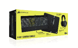 [Dim-CH-9226A65-SP] Kit Gaming 4 en 1 Corsair Teclado K55 RGB Pro + Mouse Harpoon RGB Pro + Audífonos HS50 Pro + Mousepad MM100 USB Negro Layout Español