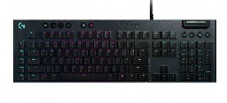 [Dim-G815] Teclado Gamer Logitech LightSync G815 RGB, Teclado Mecánico, GL Táctil, Alámbrico, Negro (Inglés) (REMATE OPENBOX)