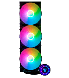 [LQG700-BK] Enfriamiento  LÍquido Game Factor 360mm, Rgb, 3x120mm, Negro Lqg700-bk