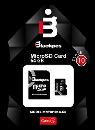 [MEMBLC1810] Memoria                                                                                                                                                                                                   Microsd Blackpcs De 64gb Clase10 Con Disipador -