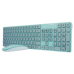 [KITMST1310] Kit                                                                                                                                                                                                                            Teclado Y Mouse Perfect Choice Pc-201243 - Turquesa, 10 M, 800 / 1000 / 1600 Dpi