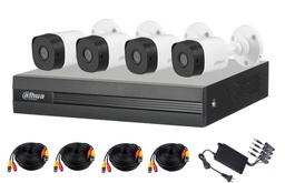 [KITDAH380] Kit                                                                                                                                                                                                                                 4 Canales Dahua Xvr1b04-i/4-b1a11 1mp -