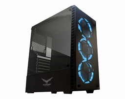 [GABNCB040] Gabinete                                                                                                                                                                                                                                       Gaming Naceb Technology Hydra Crystal Case Na-0602 - Full Atx, Negro