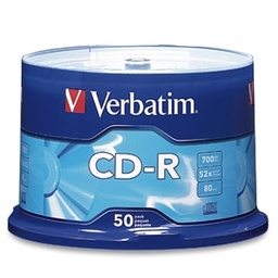 [CDRWCB040] Disco                                                                                                                                                                                                    Cd-r Verbatim - Cd-r, 700 Mb, 50, 52x, 80 Min