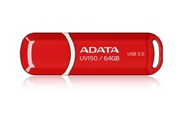 [MEMDAT4130] Memoria                                                                                                                                                                                                               Usb Adata Uv150 - Rojo, 64 Gb, Usb 3.2 (retrocompatible Con 3.0 Y 2.0), 100 Mb/s