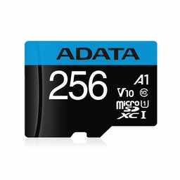 [MEMDAT4730] Micro                                                                                                                                                                                                         Sd 256gb Class 10 Adata  Premier A1 Uhs-i - 256 Gb, 100 Mb/s, 25 Mb/s, Negro, Clase 10