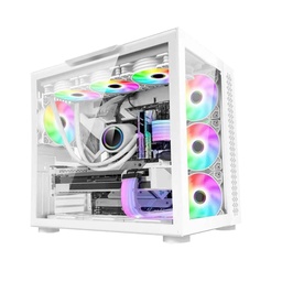[GABVGO270] Gabinete                                                                                                                                                                                                                      Gamer Game Factor Csg700 Atx Fishtank - Doble Cristal, Usb 3.0, S/fte, Blanco