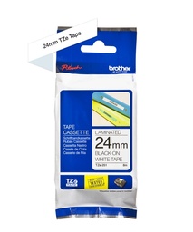 [CARBRT1240] Etiqueta                                                                                                                                                                                                                                                                    Blanca Continua Laminada Brother Tze251 - De 24 Mm De Ancho X 8 Mts De Largo. Impresión En Negro