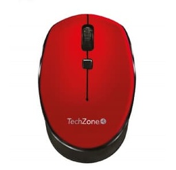 [MOUTCH700] Mouse                                                                                                                                                              Basico Inalambrico Techzone - Hasta 1600 Dpi´s, 3 Botones, Textura En Rubber Color Rojo, 1 Año De Garantía.
