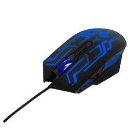 [MOUMST1680] Mouse                                                                                                                                  Alámbrico Vortred Legacy - Usb, Juego, 800/1600/2400/3600 Dpi, Negro
