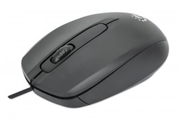 [MOUITL810] 190190                                                                                                                                 Mouse Usb óptico Con Cable - Tres Botones Con Rueda De Desplazamiento, 1000 Ppp, Ambidiestro, Cable De 1 M, Negro, 3 Años De Garantia.