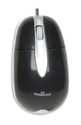 [MOUITL390] 177016                                                                                                                                Mouse Optico Economico Básico De 3 Botones Con Rueda De Desplazamiento - Color Negro/plata Y 3 Años De Garantia.