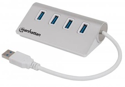 [ACCITL5070] Hub                                                                                                                                                                                                                                                                                                                                                                                                                                                                       Usb Manhattan 163767 - Usb 3.0, 5000 Mbit/s, 4 X Usb 3.0 A, Blanco, 4 Puertos