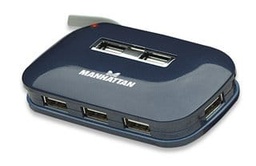 [ACCITL595] Hub                                                                                                                                                                                                                                                                                                                                                                                                                                                                 Usb Manhattan 161039 - Usb 2.0, Azul, 7 Puertos