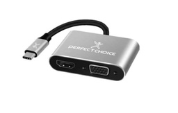 [ACCMST4200] Adaptador                                                                                                                                                                                                                                                                                                                                                                                                                                                                          Usb-c A Hdmi1+vga Perfect Choice Pc-101284 - Usb C, Hdmi + Vga