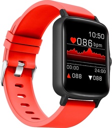 [ACCNNN050] Smartwatch                                                                                                                                                                                                                                                                                                                                                                                                                                    1.44 Touch Ip67 Bt Android/ios Notificaciones Localizador Calorias Podometro Oxigeno Presion Art. F Cardiaca 72h Negro-rojo -