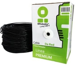 [ACCRBT1740] Bobina                                                                                                                                                                                                                                                                                                                                                                                                                                                                    Utp - Cat5e, 100 M, Exterior Doble Forro, Negro, Cca, Brobotix 055100