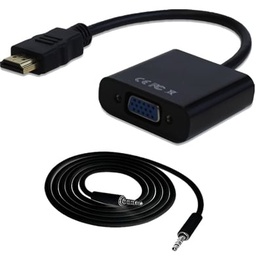 [ACCRBT3090] Convertidor                                                                                                                                                                                                                                                                                                                                                                                                                                                                   Hdmi A Vga - C/audio 3.5, Negro, Brobotix 110964n