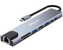 [ACCRBT6900] Docking                                                                                                                                                                                                                                                                                                                                                     Station Usb C - 8 En 1, Hdmi/rj45 Gigabit/usb A/usb C/sd/micro Sd. Brobotix 60007000