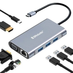 [ACCRBT7140] Docking                                                                                                                                                                                                                                                                                                                    Station Usb C - 7 En 1, Hdmi/rj45 Rj45 10/100 A/usb C/vga. Brobotix 60001202