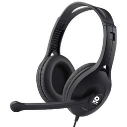 [BOCRBT490] Diadema                                                                                                                                                                                                                                          Con Micrófono - Negro, Alámbrico, 3.5mm, Ajustable, Almohadillas Acolchadas, C/control De Volúmen, Brobotix, 651305