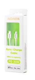 [CABDAT260] Cable                                                                                                                                                                                                                                                                                                          Usb-c A Lightning Adata Amficpl-1m-cwh - Usb C, Lightning, 1 M, Blanco