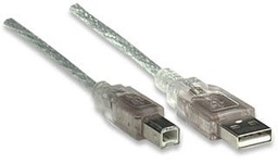 [CABITL020] 333405                                                                                                                                                                                                                                                                                                Cable Para Dispositivos Usb B De Alta Velocidad - Usb Tipo A Macho A Usb Tipo B Macho Color Plata.