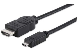 [CABITL2120] Cable                                                                                                                                                                                                                                                                                         Hdmi  Manhattan - 2 M, Hdmi, Micro-hdmi, Macho/macho, Negro