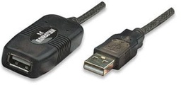 [CABITL2420] Cable                                                                                                                                                                                                                                                                                                 Usb Manhattan - 20 M, Usb A, Usb A, Macho/hembra, Negro