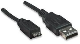 [CABITL2450] Cable                                                                                                                                                                                                                                                                                                 Usb Manhattan - 3 M, Usb A, Micro-usb B, Macho/macho, Negro